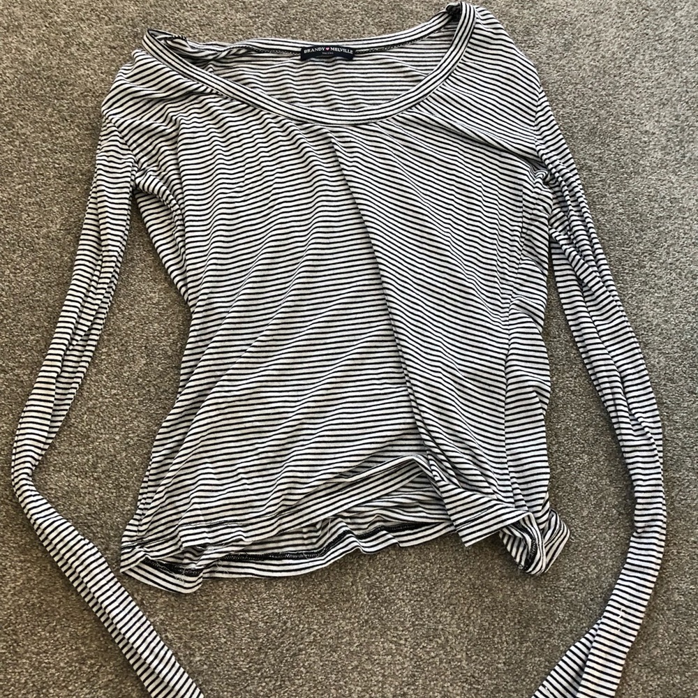 Brandy Melville long sleeve thin striped top